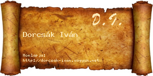 Dorcsák Iván névjegykártya