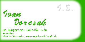 ivan dorcsak business card